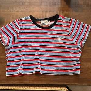 Fiorucci Striped Red and Blue T-Shirt
